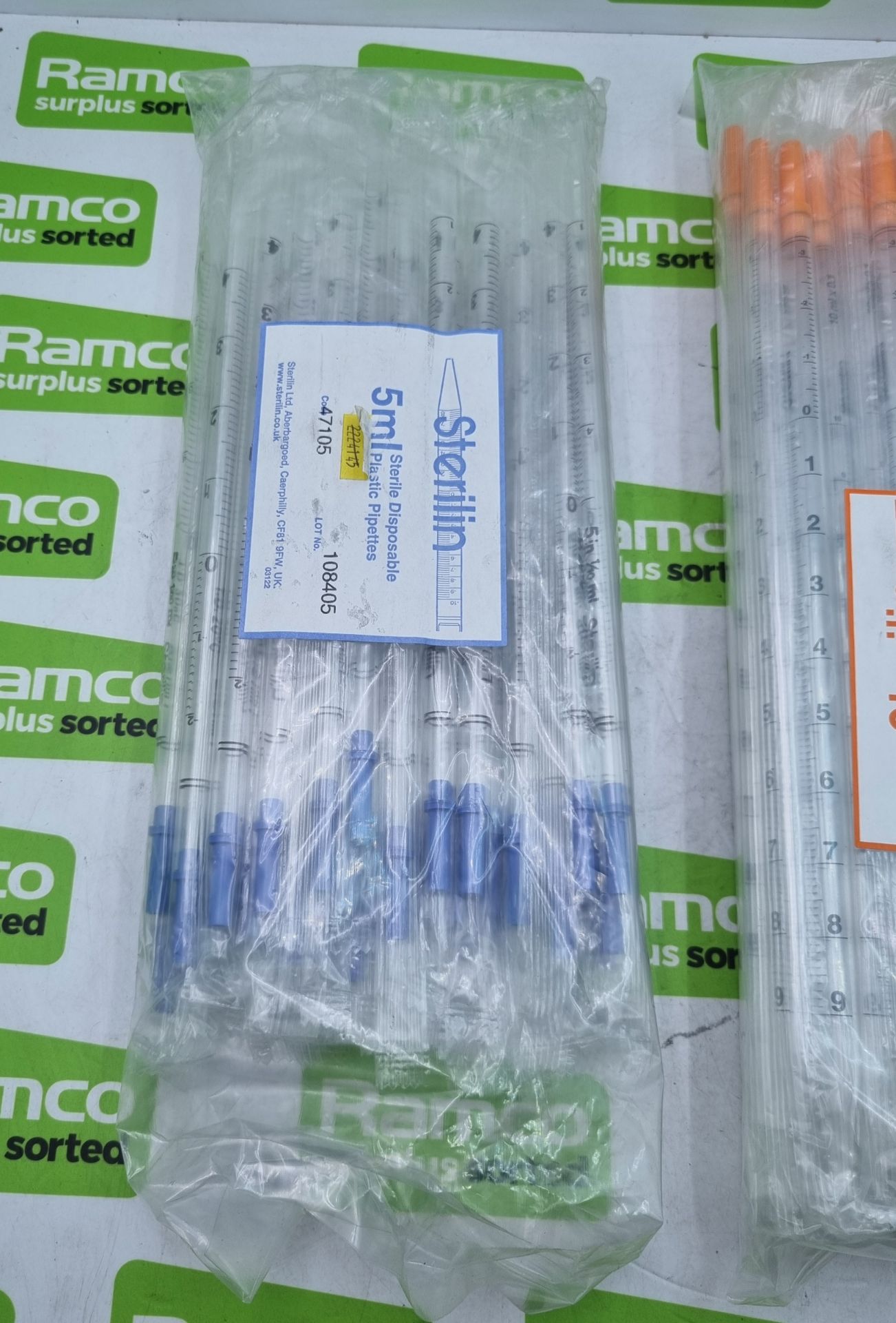 Sterilin Sterile Disposable Plastic Pipettes - 1x 5ml bag & 1x 10ml bag - Image 3 of 3