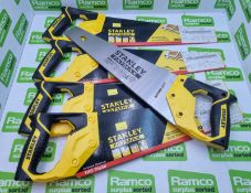 5x Stanley Fatmax hand saws 380mm