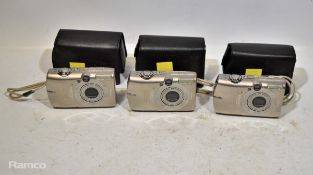 3x Canon IXUS 960IS Digital Cameras with Case