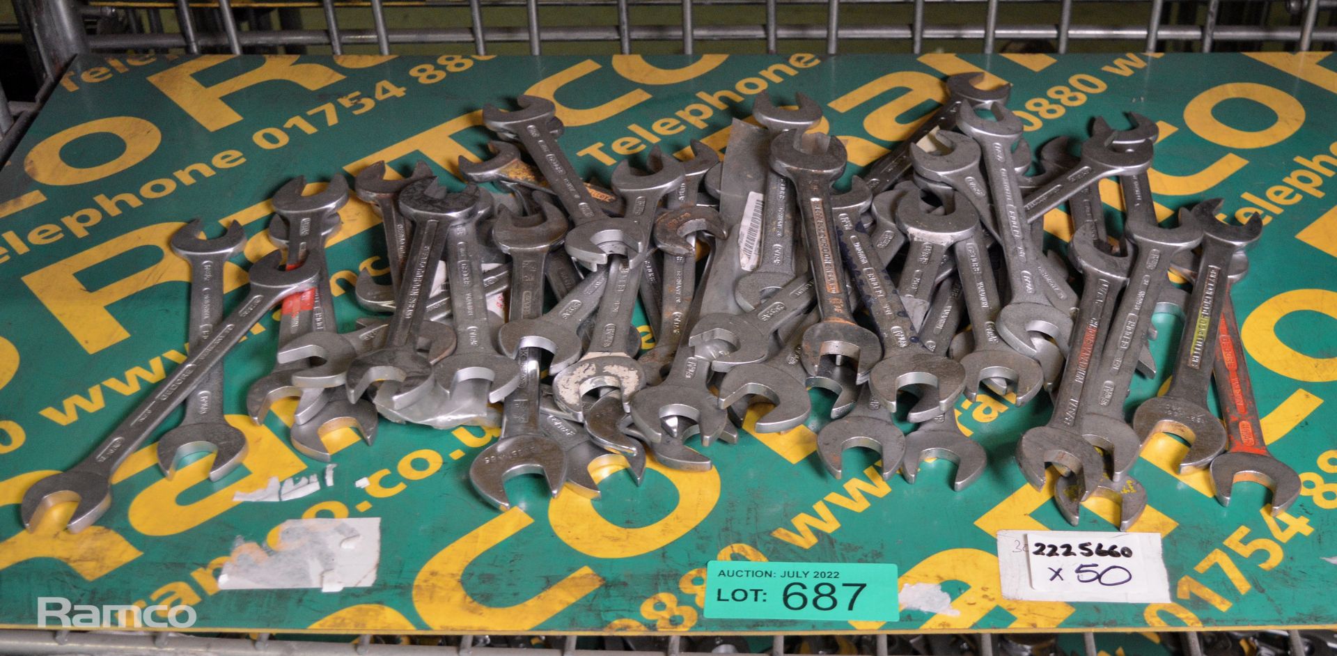 50x Open Ended Spanners - various sizes as per pictures