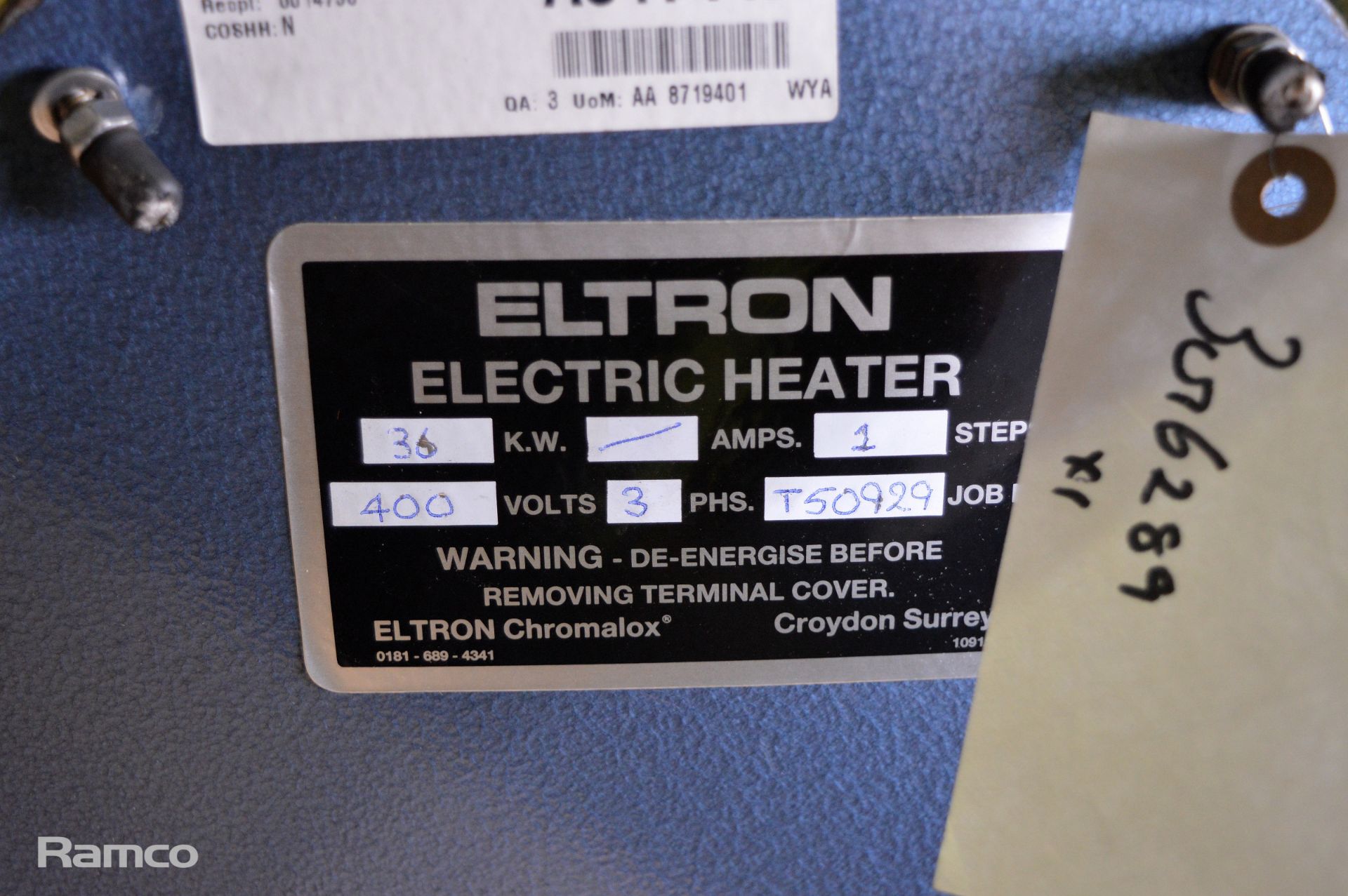 Eltron electric heater 36 Kw 400V - Image 4 of 4