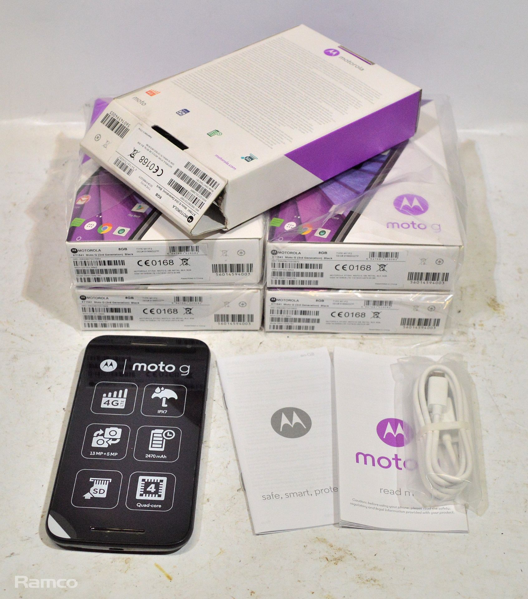 5x Motorola Moto G 3rd Gen - Pay As You Go Mobile Phones