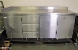 Stainless Steel Counter Food Storage and Prep Unit