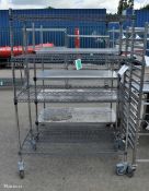 Stainless steel 4 tier wire racking L120 X W60 x H177cm