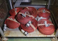 7x Various lengths and sizes of layflat hose