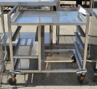 Catering trolley with 7x tray storage L 93 x W 59 x H 95 cm