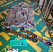 Various sized ratchet ring spanners - metric