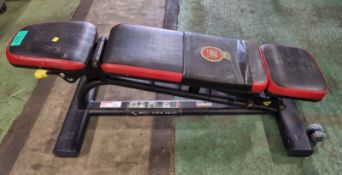 Adjustable incline weight bench