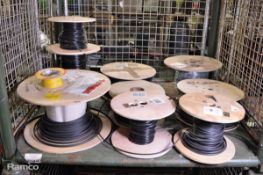 Electrical cable reels - 10 reels - various types and lengths