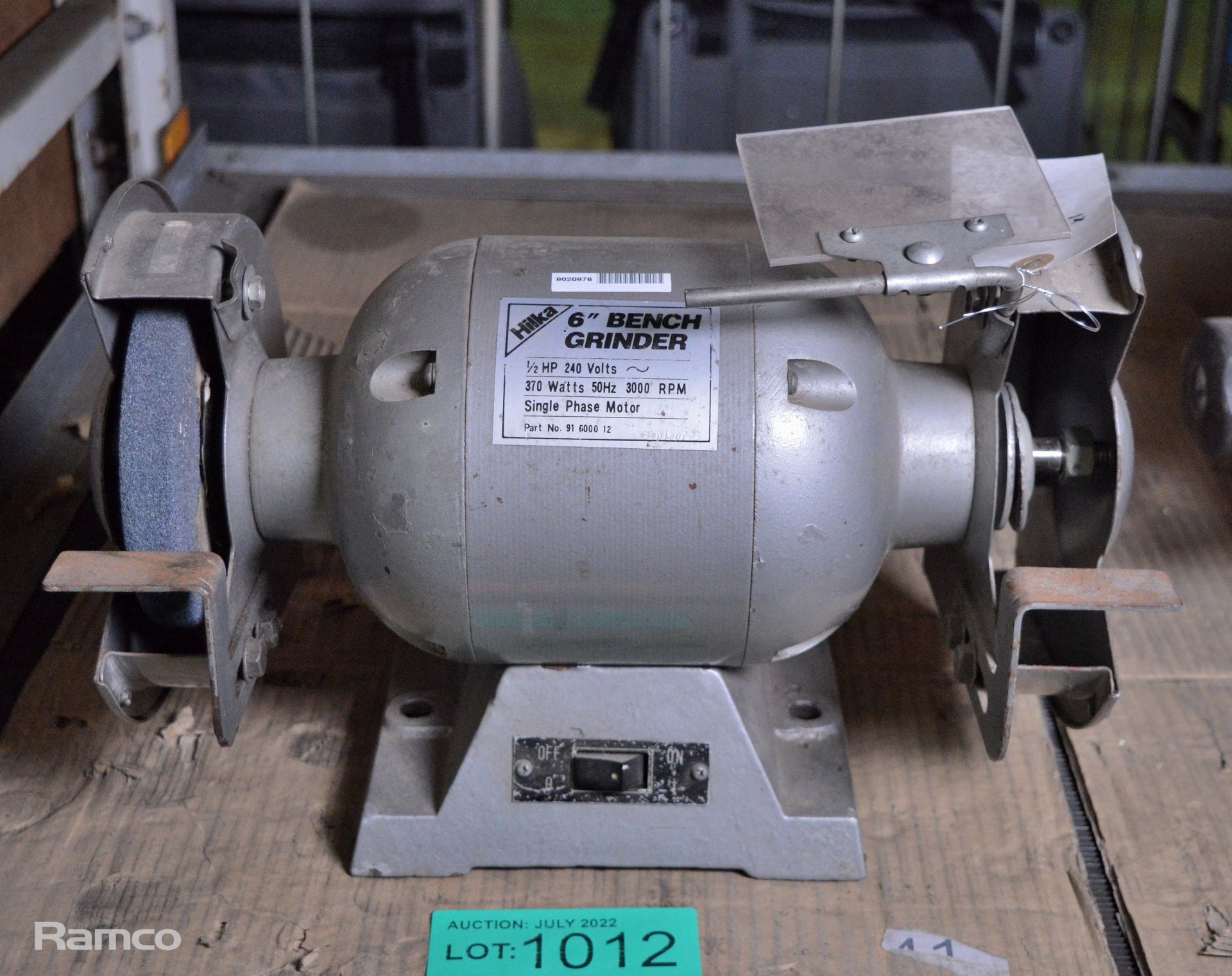 Hilka 6 inch electric bench grinder 240v - Image 2 of 5