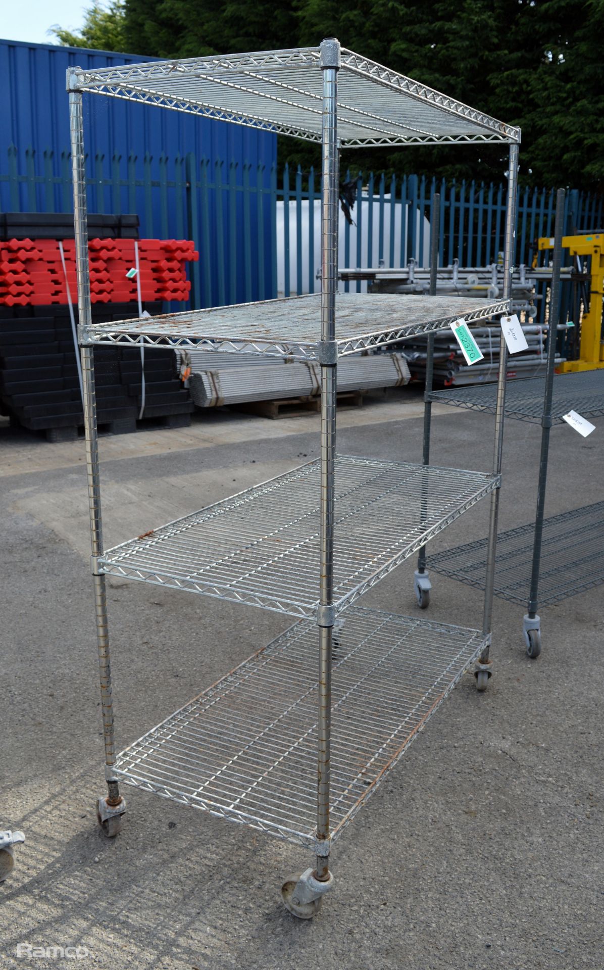 Stainless steel 4 tier wire racking L120 X W50 x H178cm - Image 3 of 3