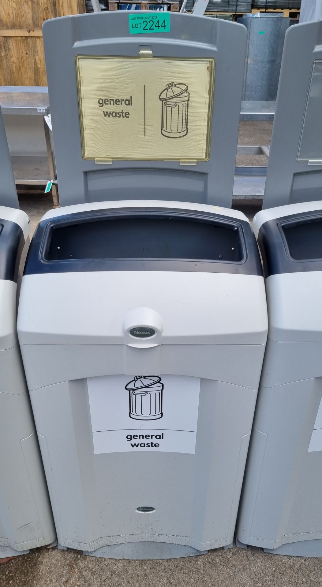 Plastic general waste bin - black and grey - Image 2 of 2