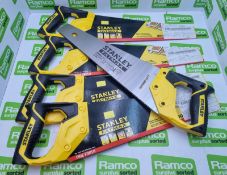 5x Stanley Fatmax hand saws 380mm