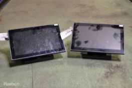 2x Aures J2 225 14 inch touch screen computers
