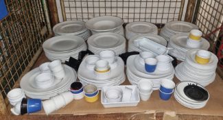 Various tableware, plates, saucers, ramekins