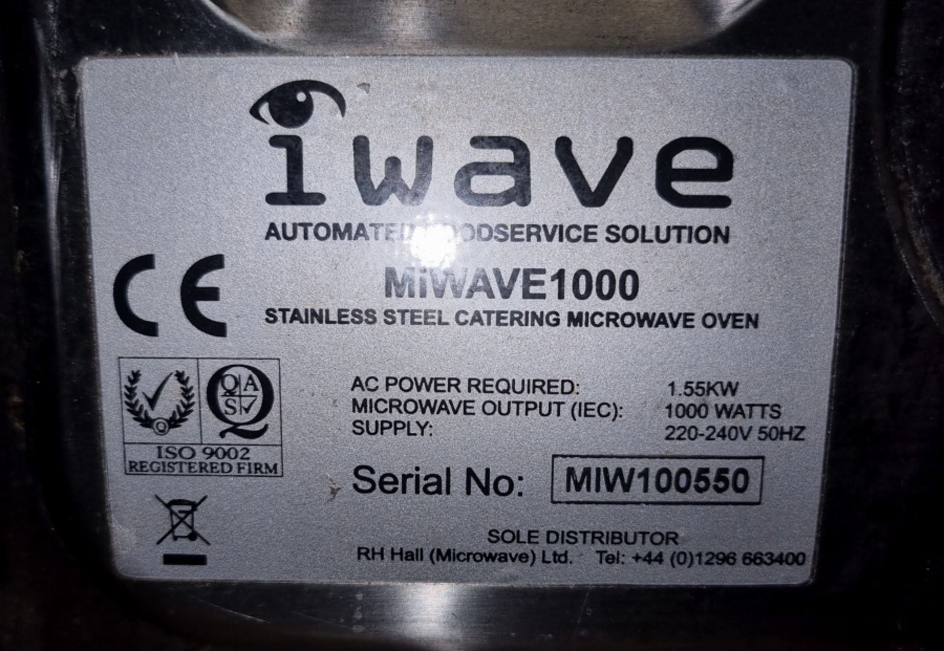 Iwave Maestrowave microwave - MiWave 1000 - 1.55kW - 1000 Watts - Image 4 of 4