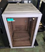 Gray Glass Fronted Server Cabinet L 600 x W 650 x H 1020mm