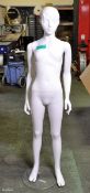 Display Mannequin - female teenager full body - white gloss