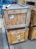 2x Wooden storage crates - L85 x D65 x H50cm