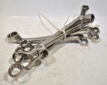 8x Ring Spanners - various sizes as seen in the pictures