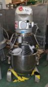 Hobart 200-B 100/200 planetary mixer - 230V - 50Hz - bowl, whisk, dough hook, beater