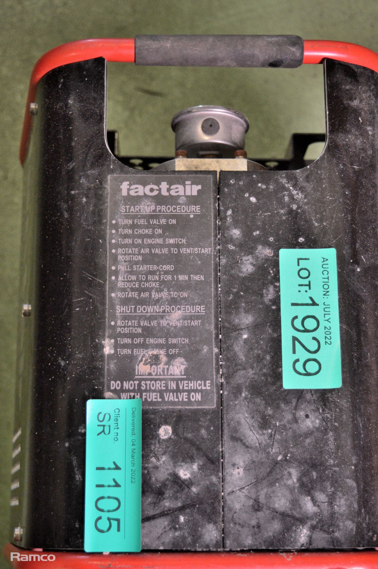 Factair blown fibre compressor with Honda GXH 50 engine - Image 7 of 7