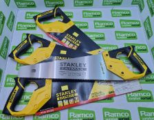 4x Stanley Fatmax hand saws 380mm