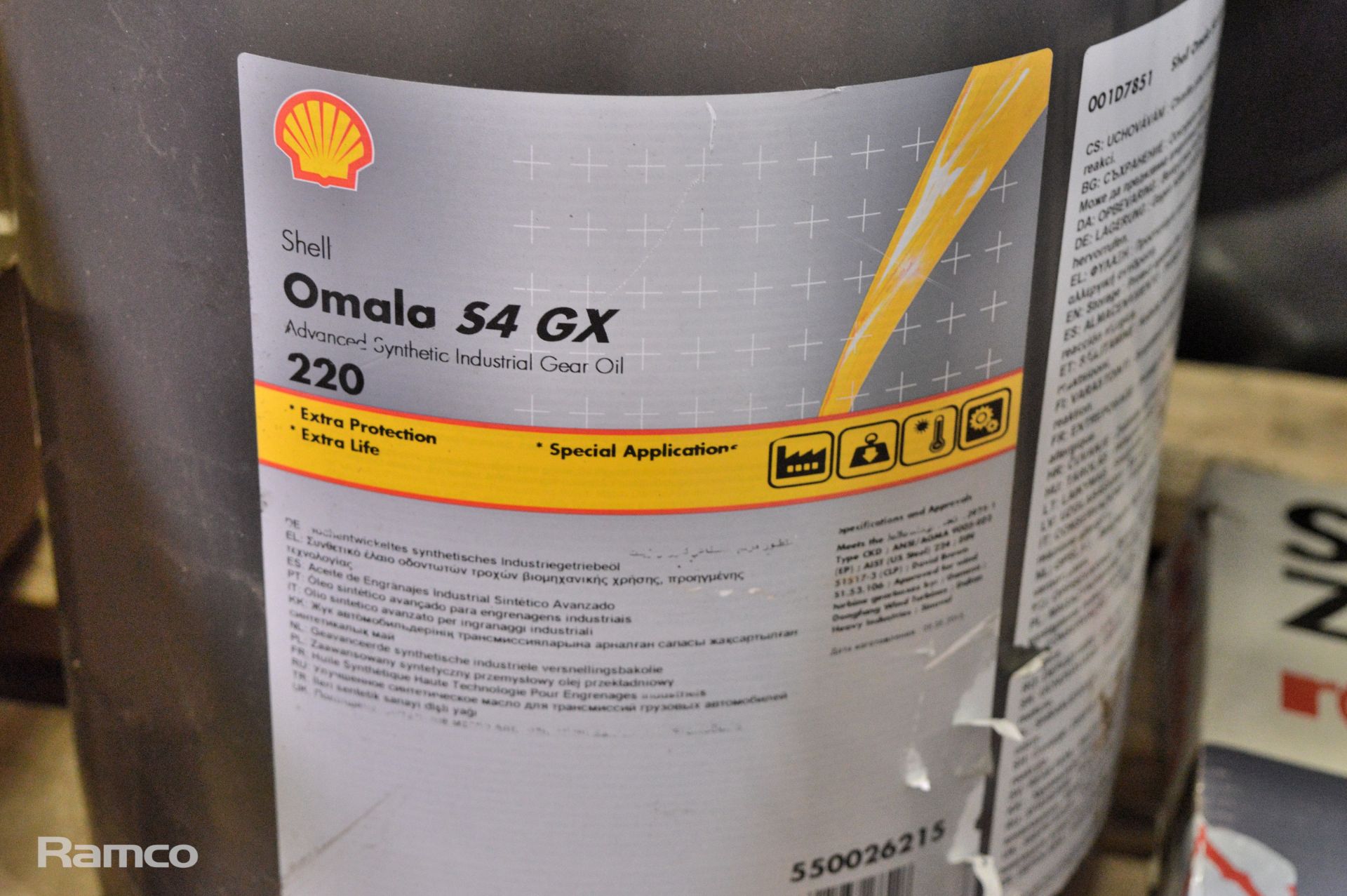 Shell Omala S4 GX 220 synthetic industrial gear oil - Image 2 of 2