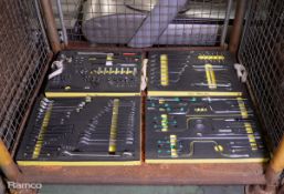 Various tools in foam trays
