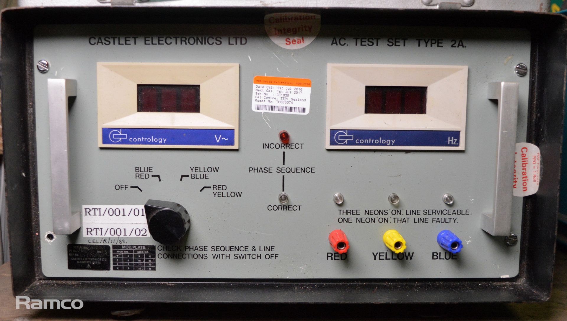 Castlet Electronic Type 2A AC Test Set - Image 2 of 4