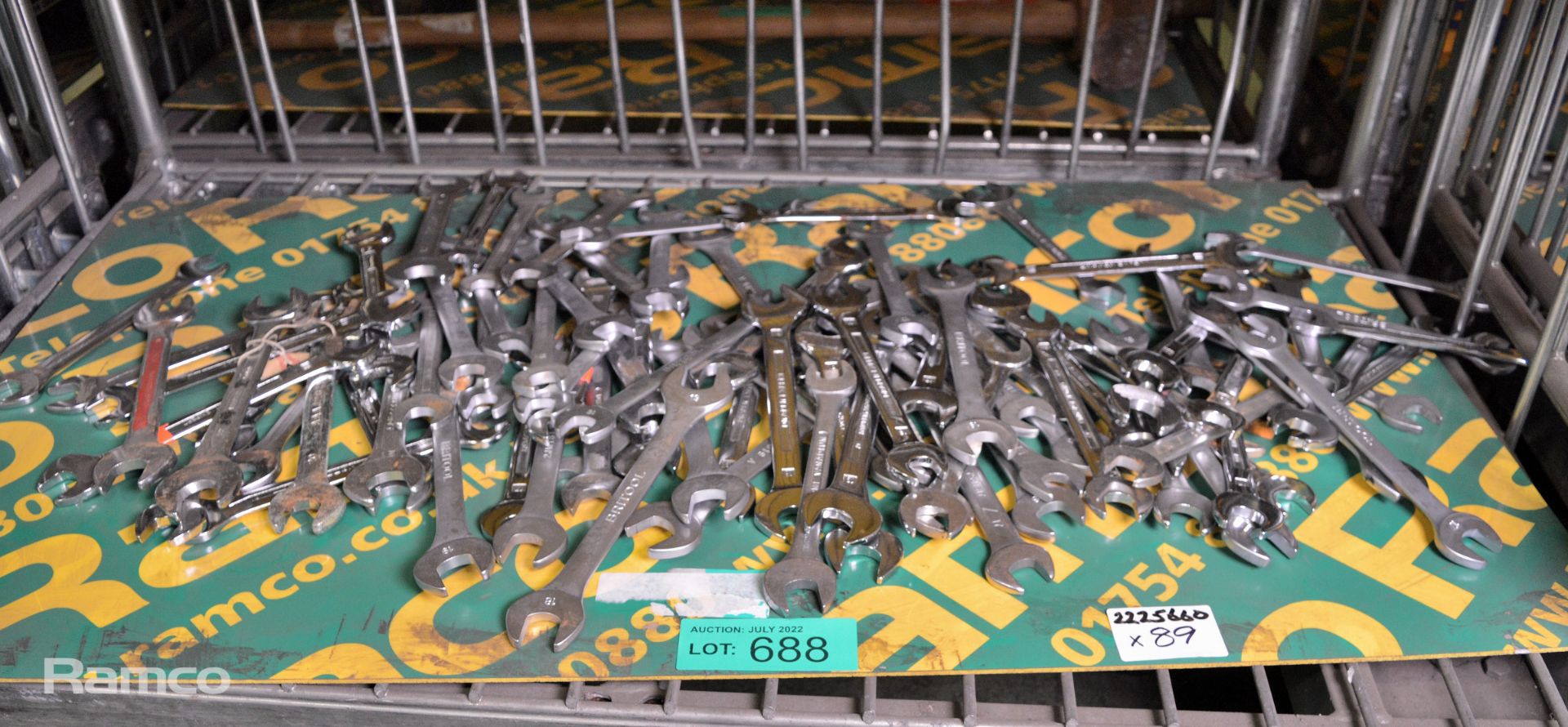 89x Open Ended Spanners - various sizes as per pictures