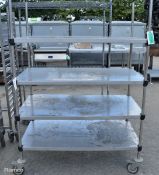 Stainless steel 4 tier wire racking L120 X W65 x H170cm