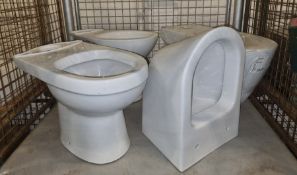 4x Ceramic toilet bases