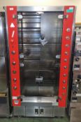 Rotary oven - L107 x W70 x H197cm - AS SPARES OR REPAIRS