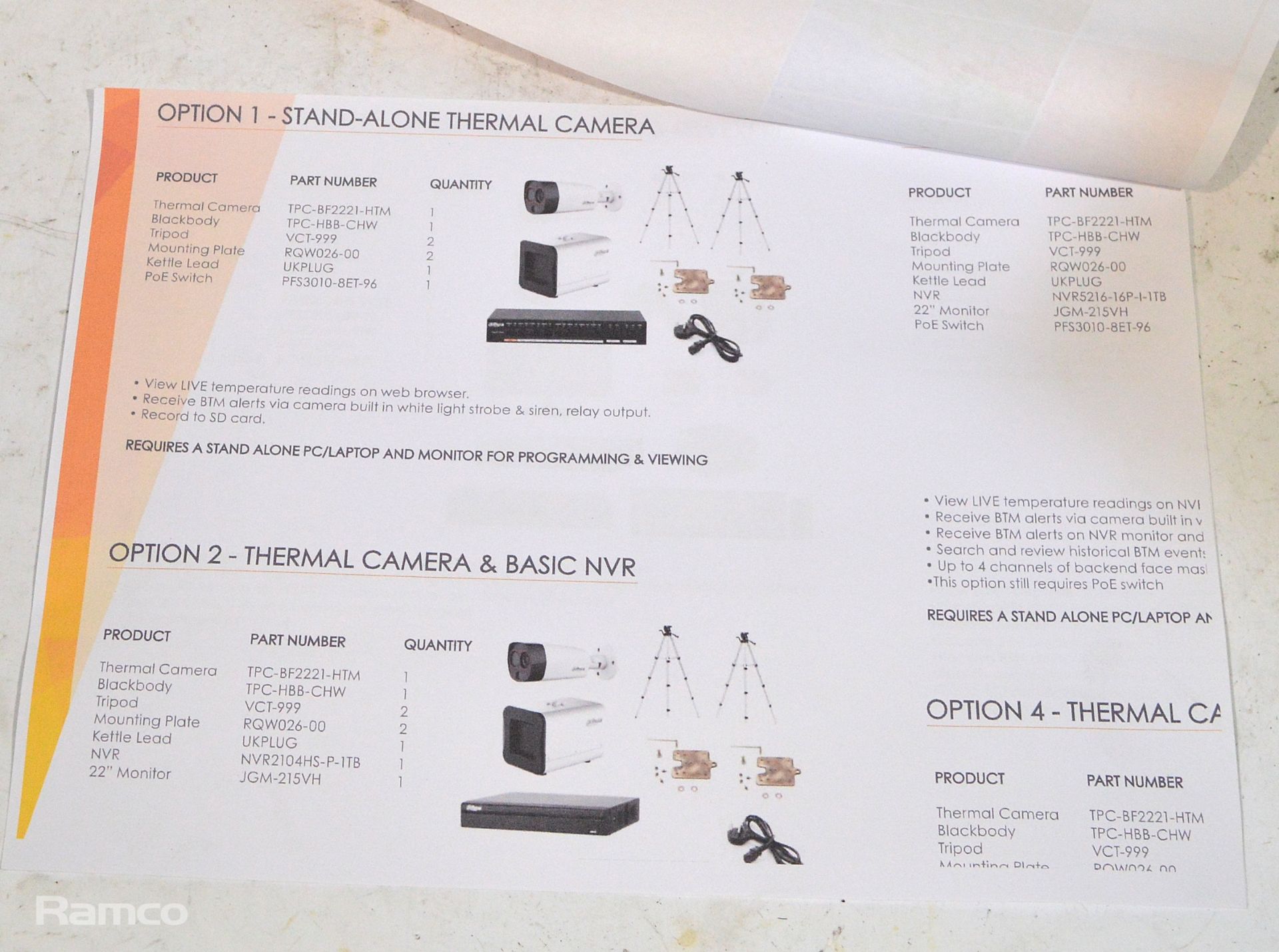 Dahua Temperature Measurement Thermal Network Bullet camera - model TPC-BF2221-T - Image 3 of 3