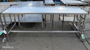 Stainless steel counter/worktop 200 x 70 x 85