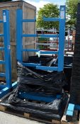 2x Heavy duty metal cantilever racking uprights