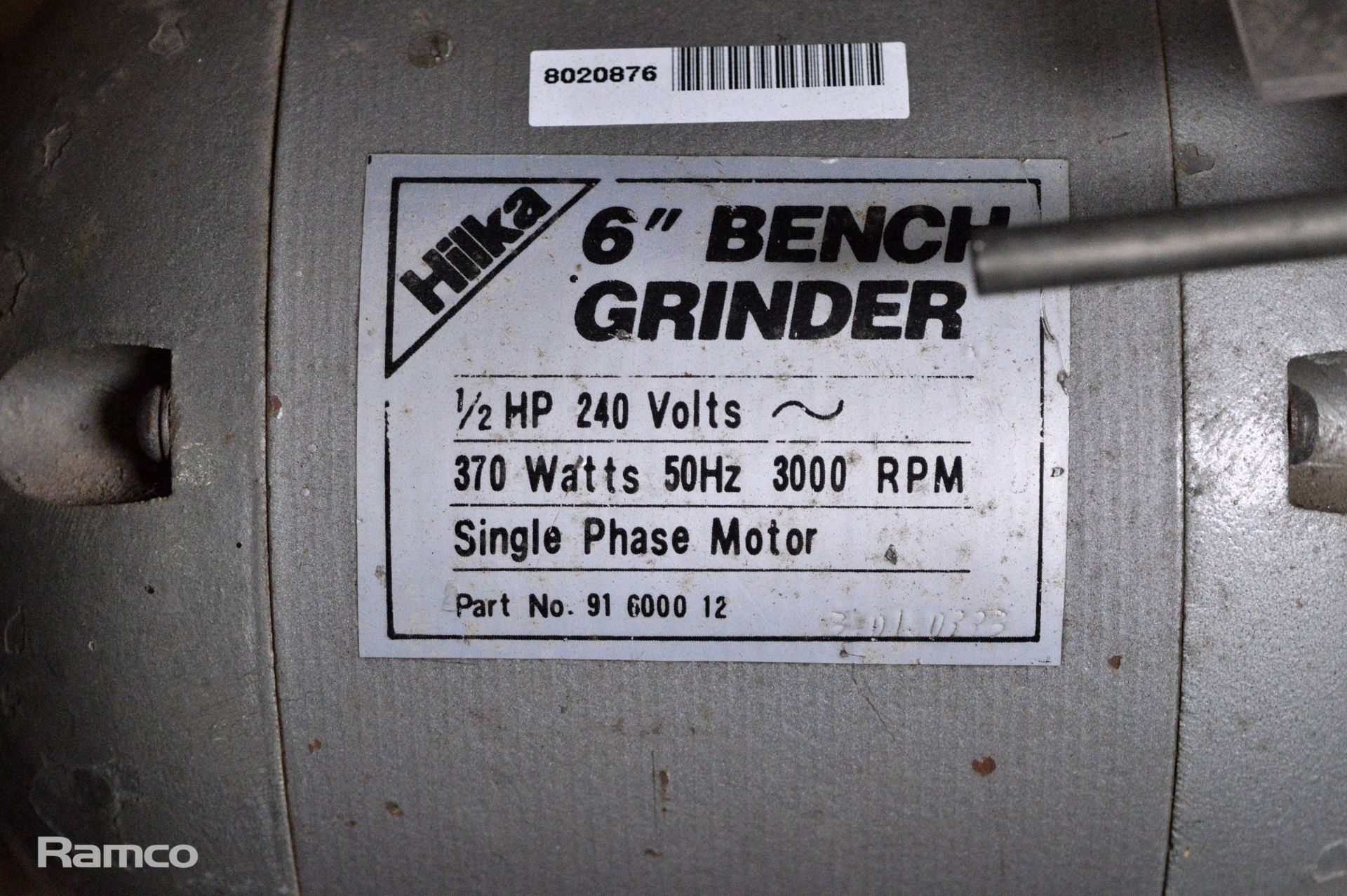 Hilka 6 inch electric bench grinder 240v - Image 5 of 5