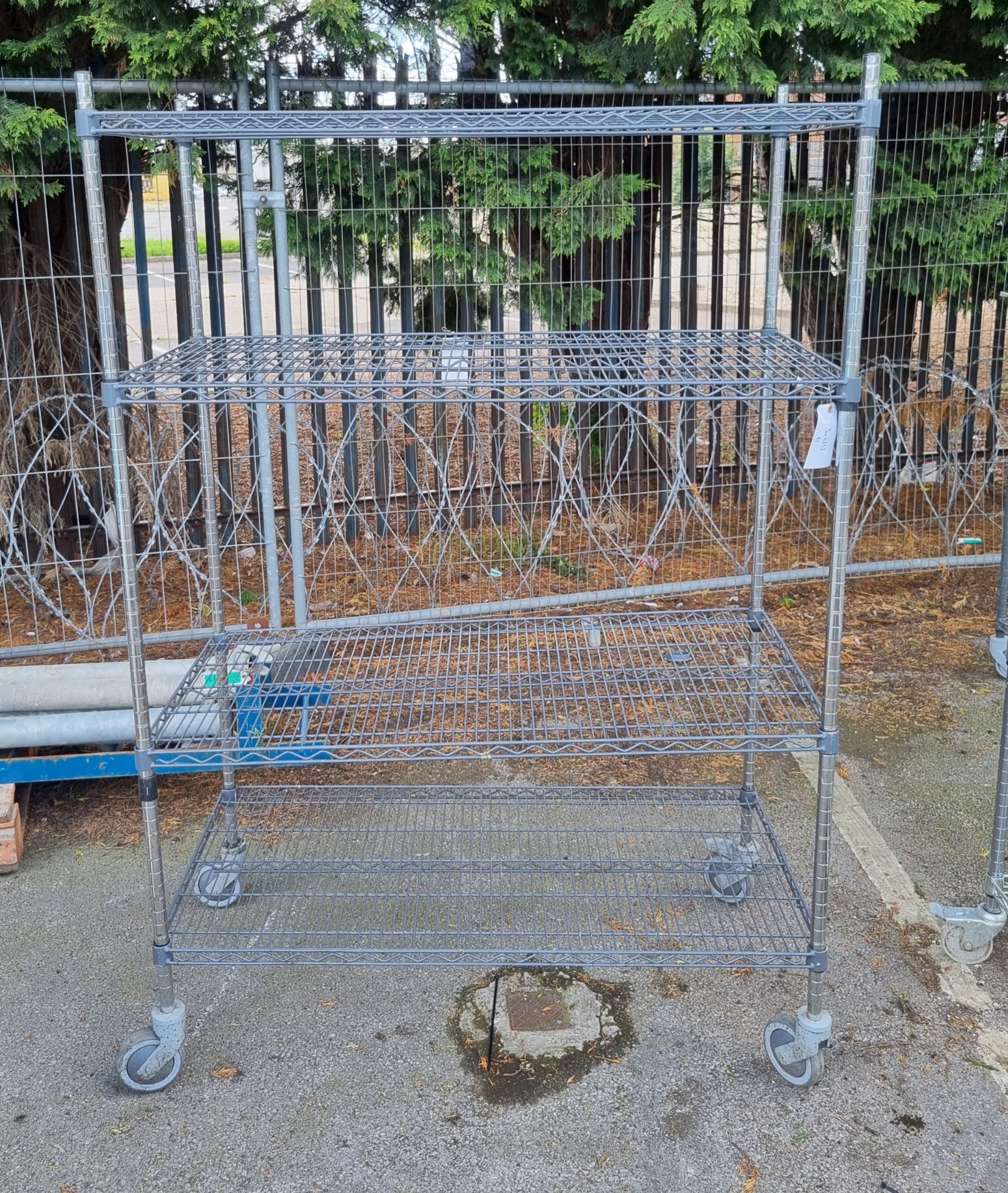 Stainless Steel 4 tier wire racking - L120 X W60 x H177cm