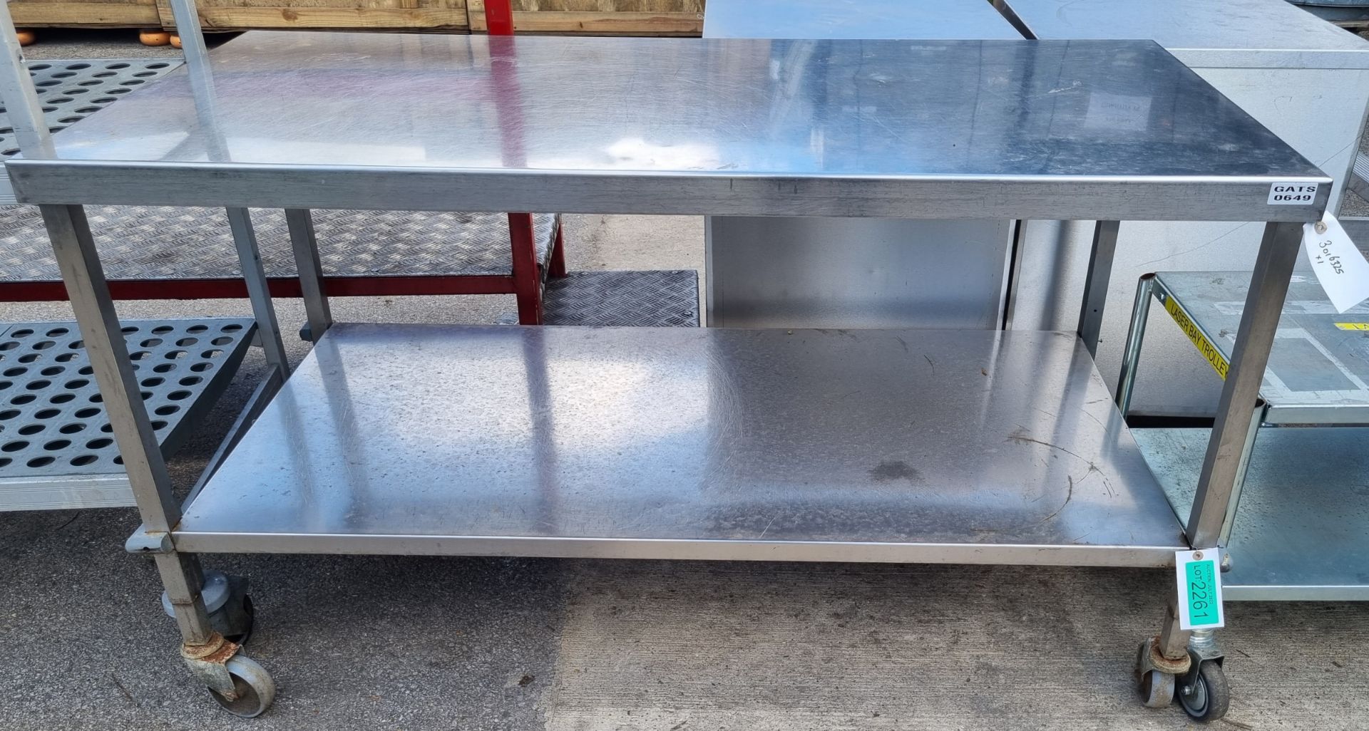 Stainless Steel Catering Counter top - L147 x W70 x H85cm - Image 2 of 2