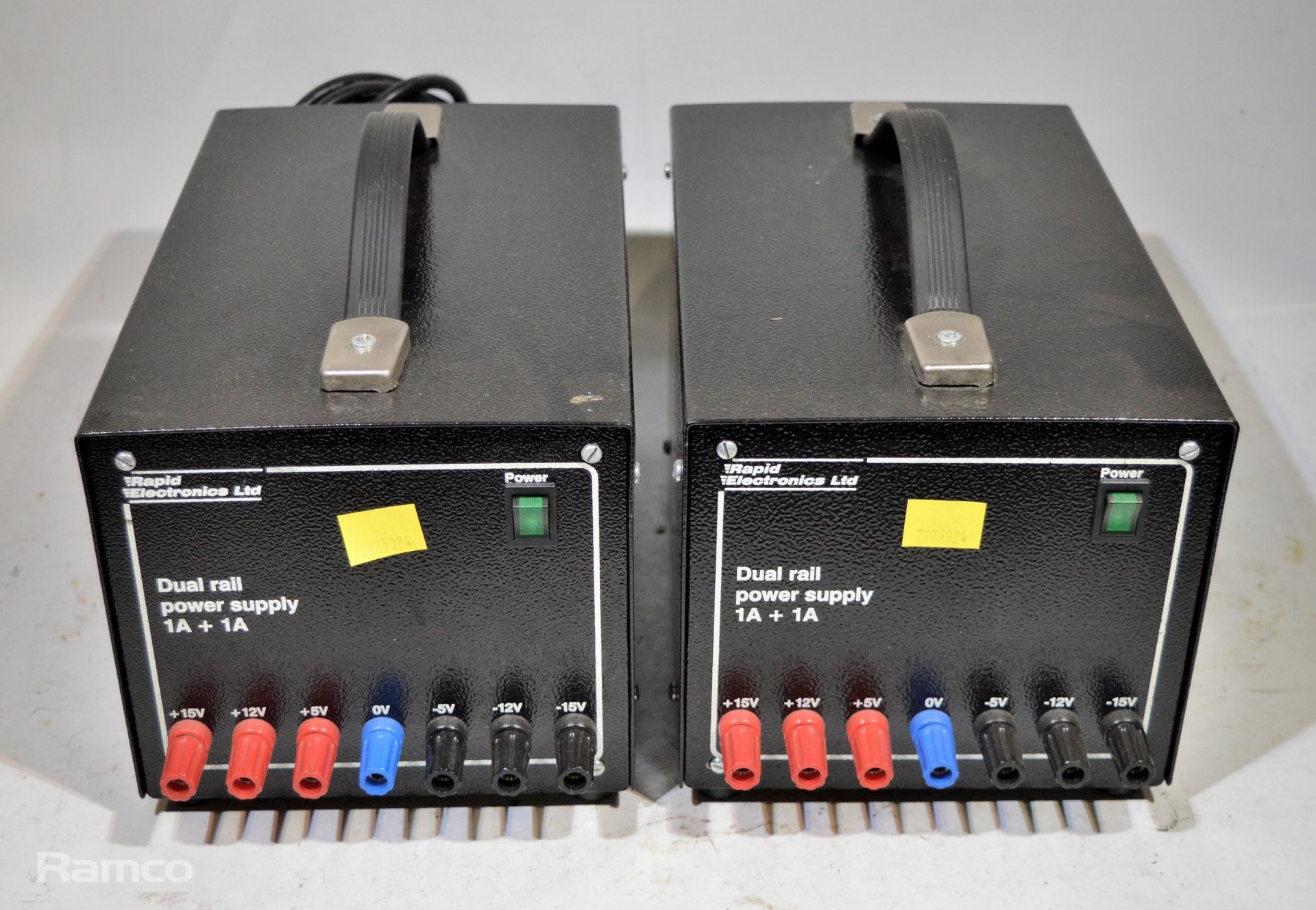 2x Rapid Electronics Dual Rail Power Supply 1A & 1A
