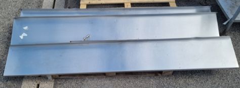 3x Stainless steel shelves - L2150 x D300mm