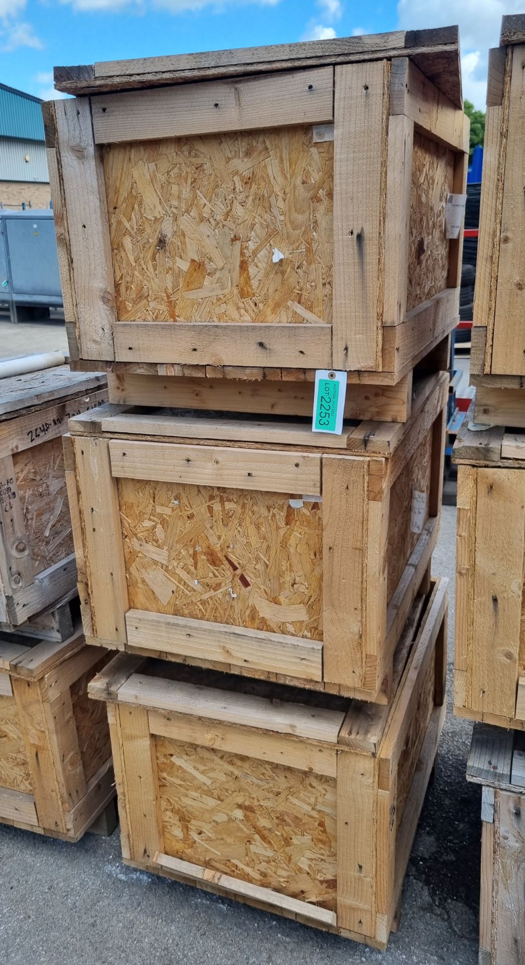 3x Wooden storage crates - L85 x D65 x H50cm - Image 2 of 2