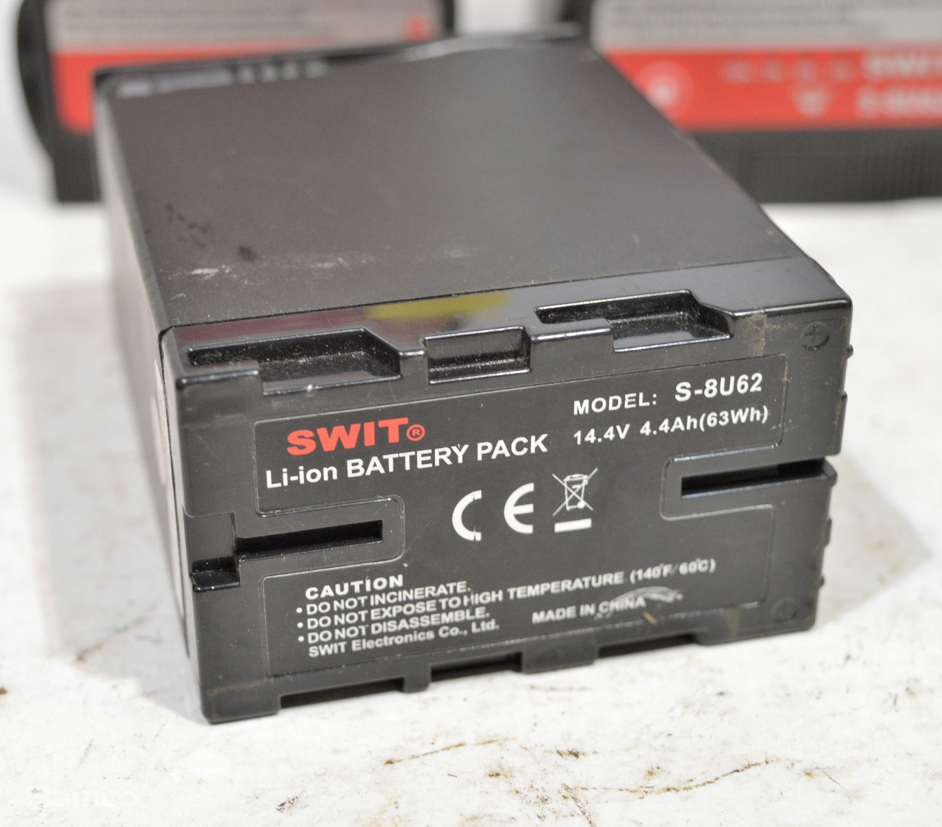 6x SWIT S-8U62 Battery packs - 14.4V 4.4Ah - Image 3 of 3