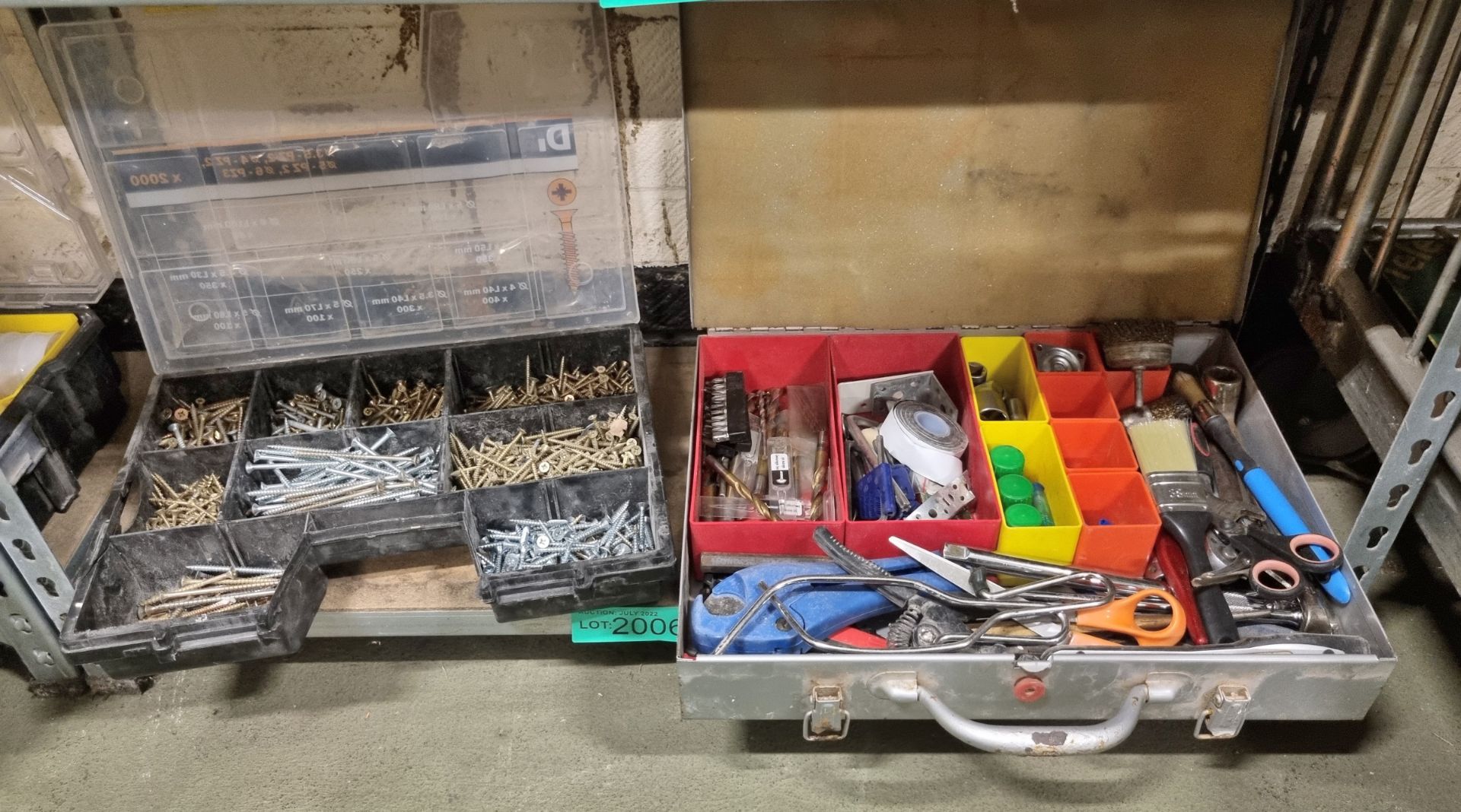 1x case of fixings & 1x case of various tools