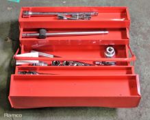 Heavy duty socket set 3/4 inch AF with toolbox