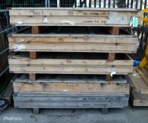 5x Empty wooden crates - 1510 x 1230