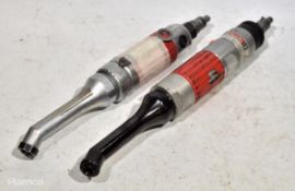 2x Desoutter D33-SX-2000 6.3bar 30 deg angle air drills