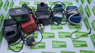 Miscellaneous battery chargers for cordless tools