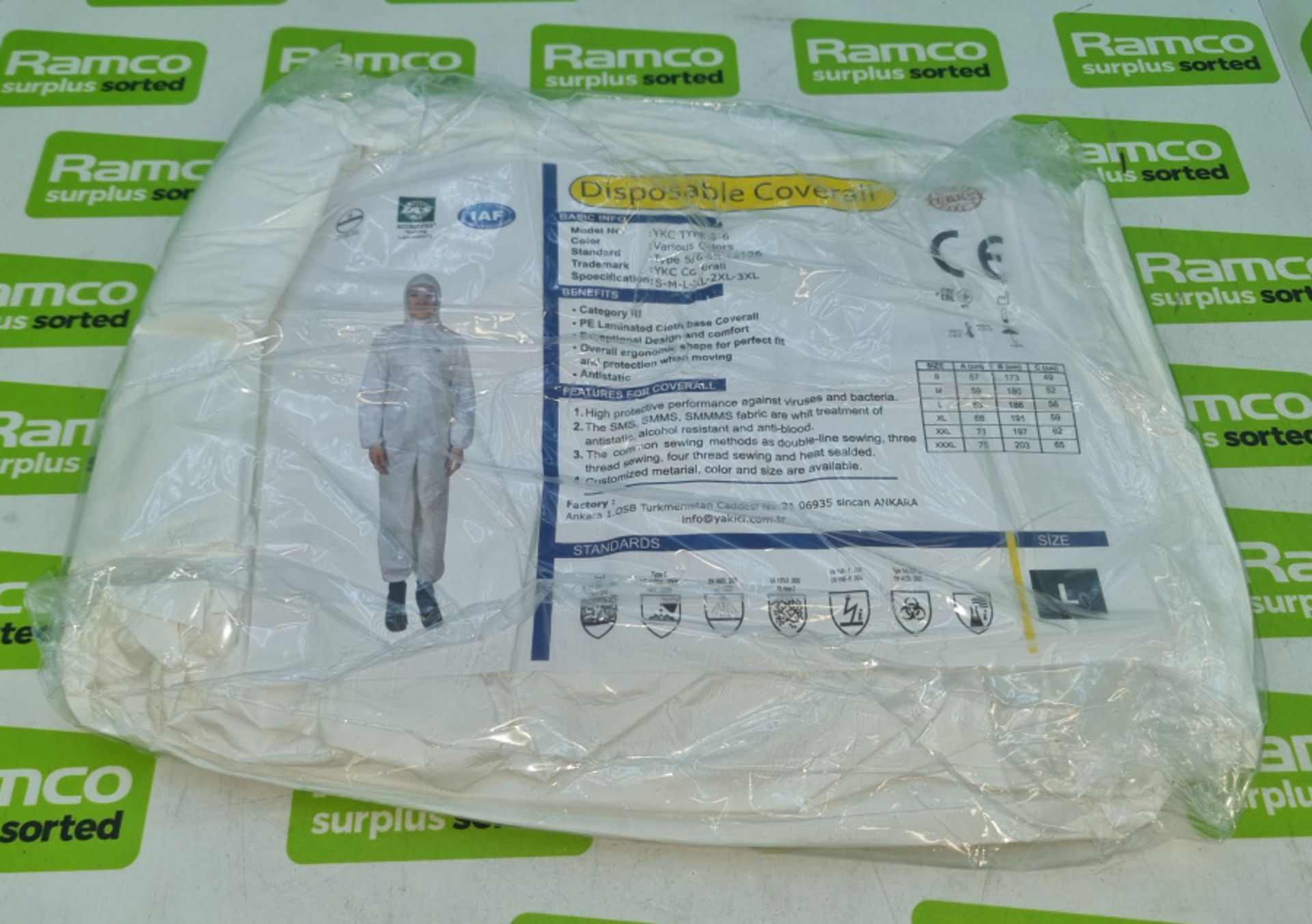 24x pallets of disposable coveralls size large - total qty 24000 - location LS25 6PT - Image 4 of 7